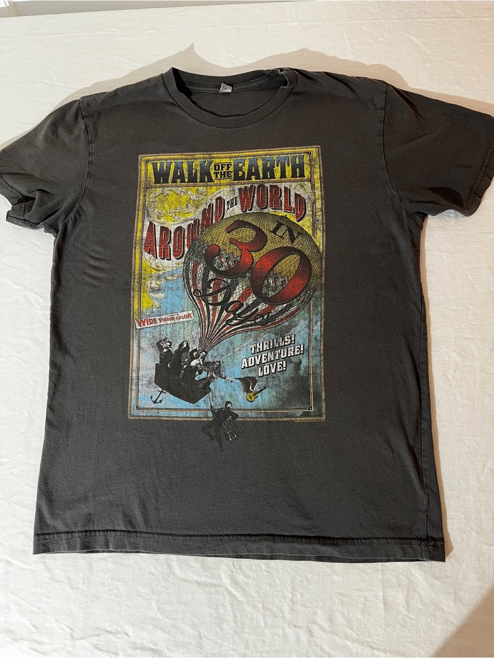 Next Level Apparel - walk off the earth - Black Short Sleeve Tee Vintage Graphic